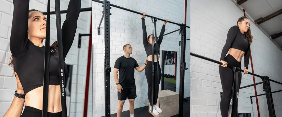 So lernst du mit Resistance Bändern deinen ersten Muscle Up oder Klimmzug an der Stange - 7 ZORAS